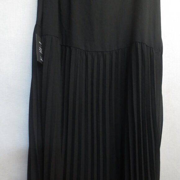 LULUS WOMEN'S STRAPLESS PLEATED BLACK DRESS - BLACK -  X-LARGE - Picture 6 of 8